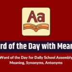 Word of the Day with Meaning