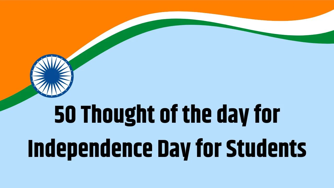 Thought of the day for Independence Day