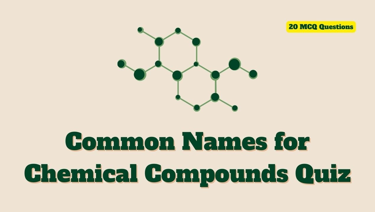 Common Names for Chemical Compounds Quiz